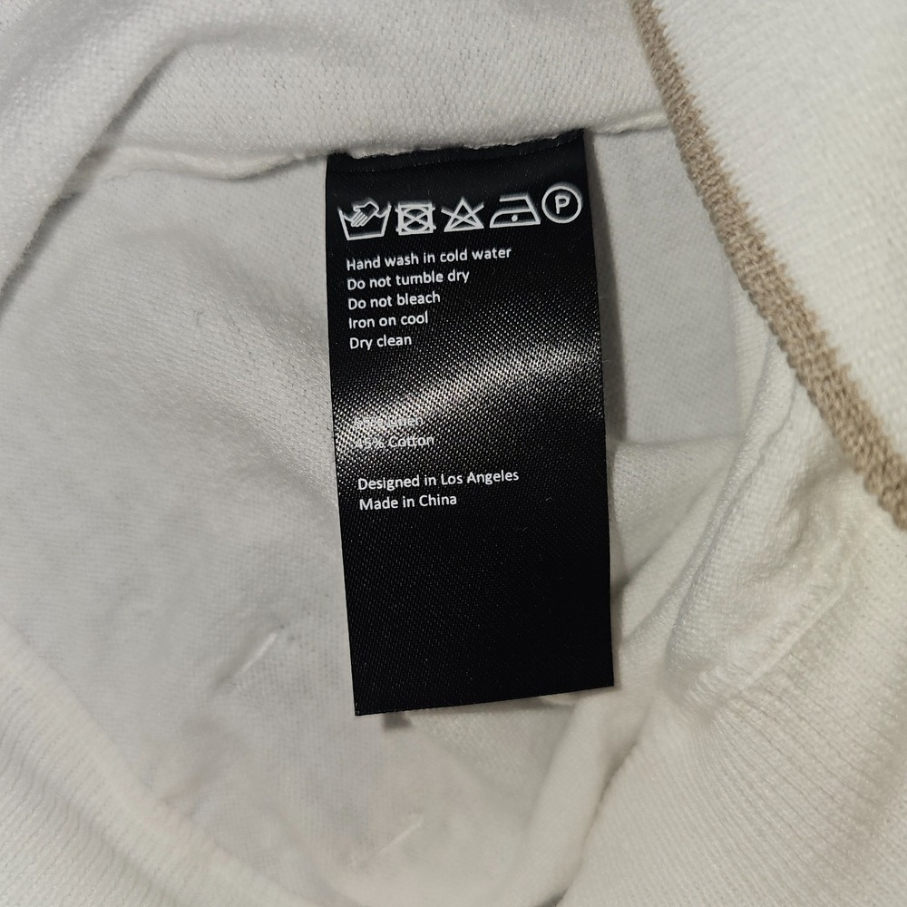 CADOGAN Men's Luxury White Linen Cotton Blend Short Sleeve Knit Brixton Medium - Picture 7 of 14